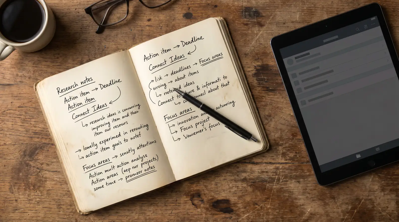 Open notebook beside a tablet showing strategy notes for hedging a Super Bowl futures position