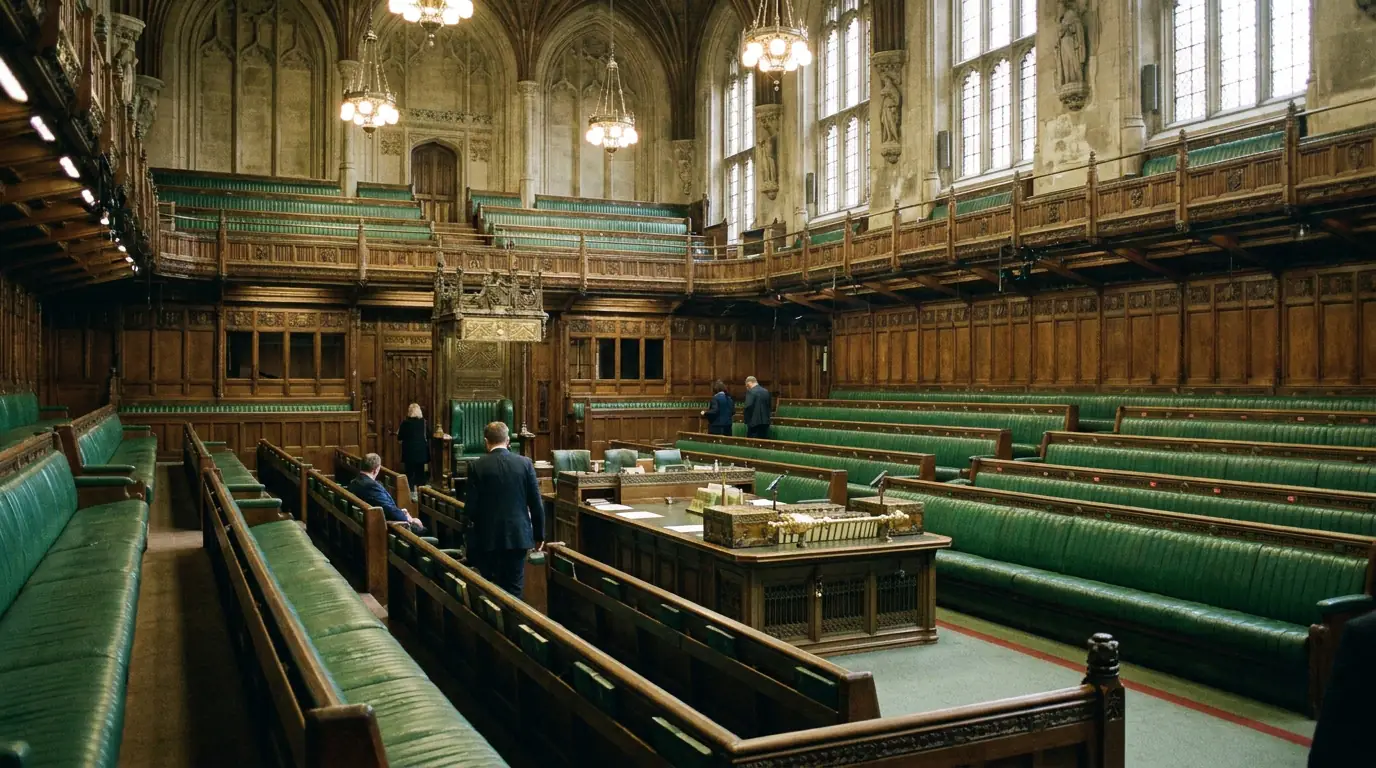 UK Parliament chamber where the 2025 statutory gambling levy regulations were debated